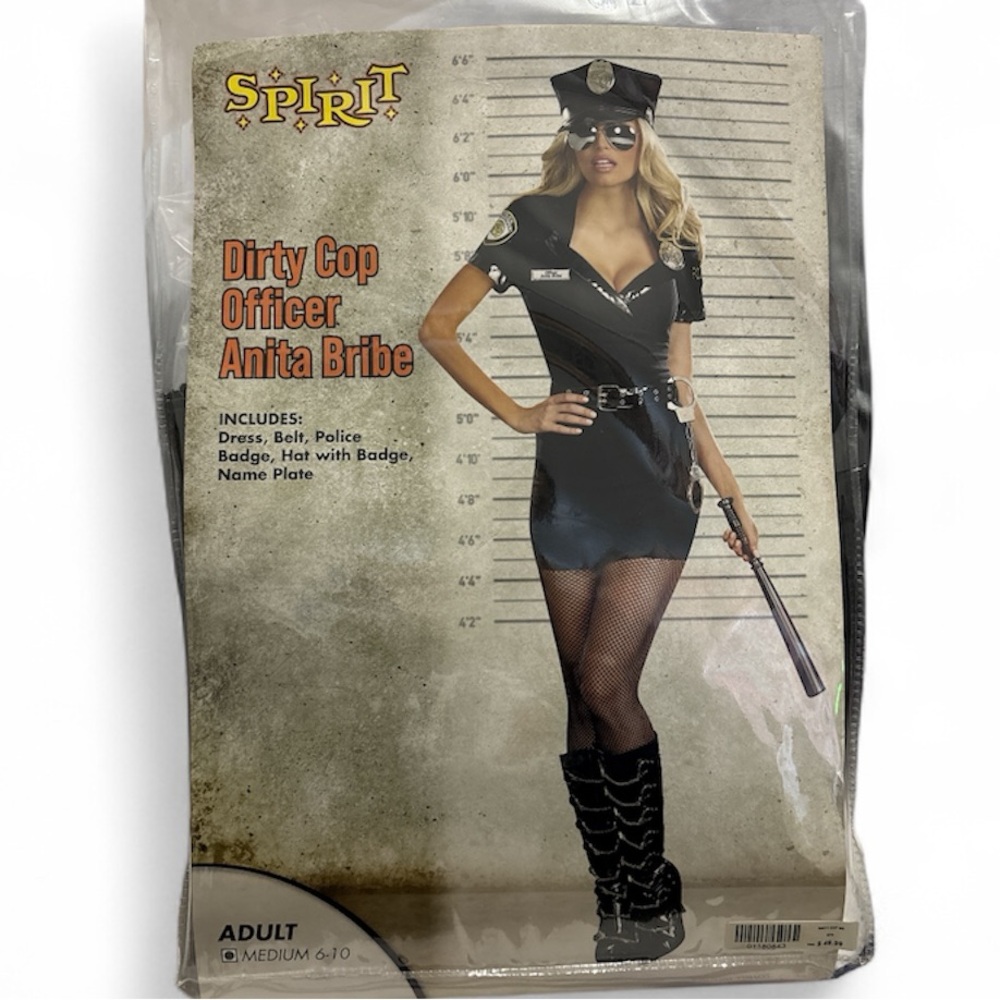 Spirit Dirty Cop Officer Costume Like New Missing Belt